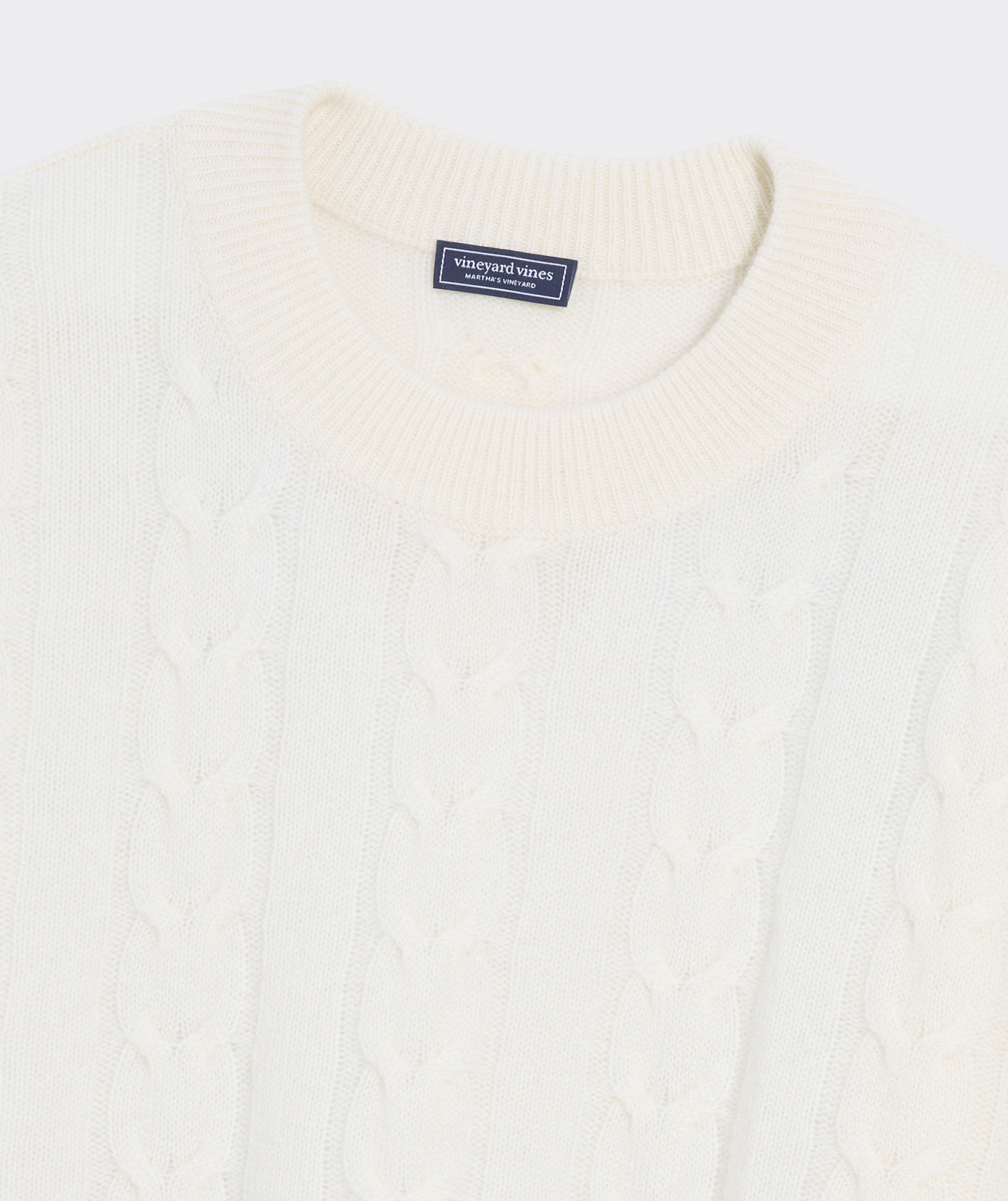 Cashmere Cable Crewneck Sweater